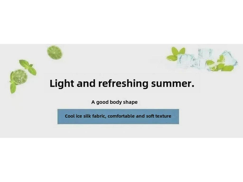 Women's Summer High-Waist White Ice Silk Straight Pants