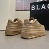 Sneakers Donna Retro in Pelle Nabuk, Autunno/Inverno, Suola Spessa, Stile Casual Versatile