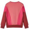 Sweat-shirt enfants bloc de couleurs rose et henné 5 dimensions disponibles
