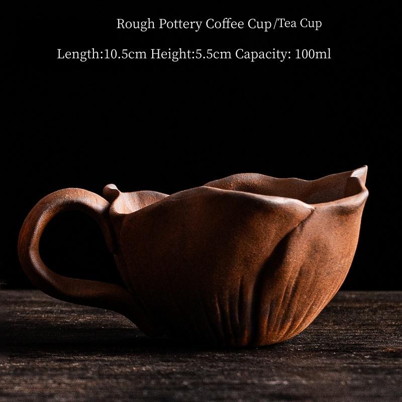 Rough Pottery Coffee Cup Tea Cup Unglazed Pottery Coffee Tea Tasting Cup Tea Smelling Cup  200ml