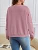 love embroidered knitted sweater jacket, European, American autumn and winter single-breasted V-neck hair