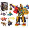 New Mini Force 8 Dinoid Warrior Tyrannosaurus Rex Battle King Transforming Combined Mecha Robot Action Figures Deformation Toys