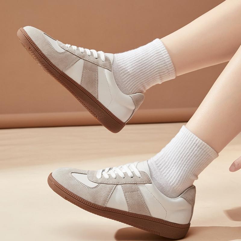Fashionable New Lace Up Round Head Sexy Sports Walking Shoes for Women Spring and Autumn Anti Slip Comfortable Casual Shoes