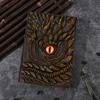 Dragon Eye 3D Embossed Journal Refillable Travel Notepad Vintage Blank Pages Notebook for Sketching Calligraphy