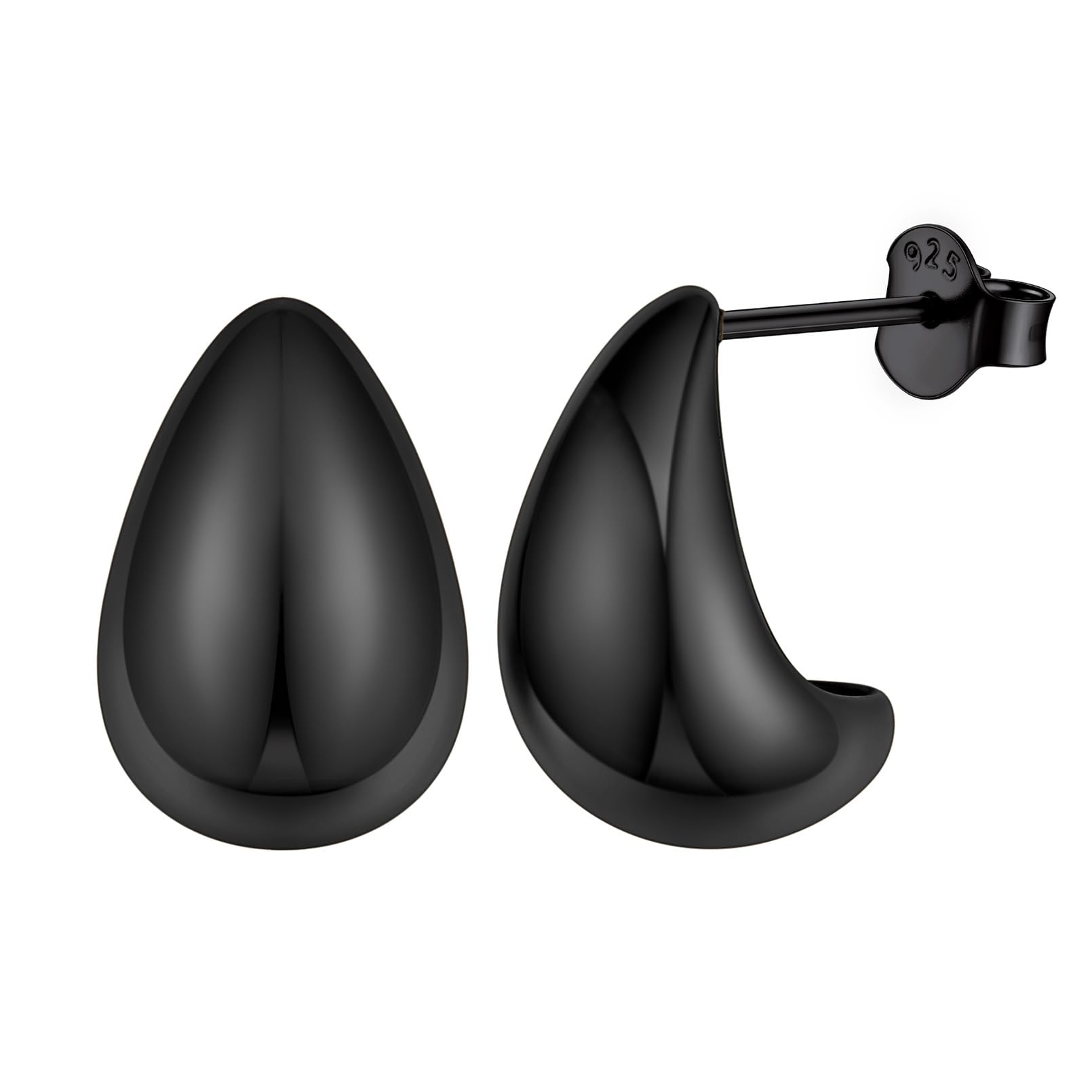 

Teardrop Earrings for Popular Drop Accessories [ChicSilver] Women, Earrings, Black, Simple,