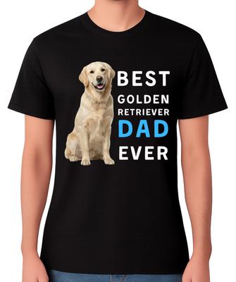Najlepszy Tata Golden Retrievera Ever Koszulka Miłośnika Psów Prezent dla Ojca Męska Koszulka