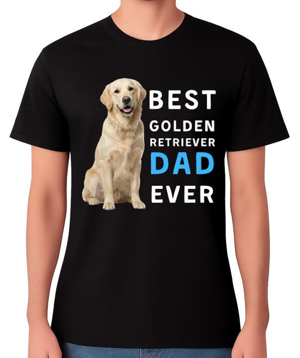 Best Golden Retriever Dad Ever T-Shirt Dog Lover Father Gift Men s Tee S разноцветный