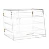 Bakery Display Case, 4-Tier Commercial Countertop Pastry Display Case, Clear Acrylic Bread Box for Kitchen, Party Cake Cabinet with Magnetic Rear Door