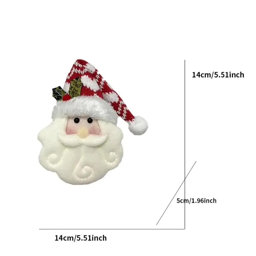 Christmas Fabric Knitted Santa Claus Doll Ornament Hanging Decor for Tree Home Fireplace Party Scene Decoration Arrangement