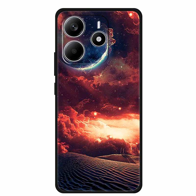 Pour Redmi Note 14 4G GLOBAL Coque Animaux Silicone Souple TPU Étuis de Téléphone Housse Arrière pour Xiaomi Redmi Note14 4G Protecteur Coque