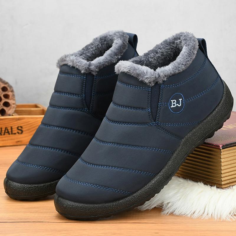 Boots Woman Snow Lightweight Women Booties Slip On Shoes Women Solid Couple Waterproof Ankle Boots Flat Botas Mujer Women Boots