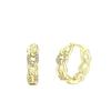 Ailmay 100% Real 925 Sterling Silver Luxury Zirconia Circle Hoop Earrings For Women Wedding Engagement Fine Female Jewelry