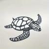 Metalen Schildpad Wanddecoratie Zwarte Zee Schildpad Wandkunst Ornament Kust Wanddecoratie voor Strandhuis Oceaan Thema Kamer Decor