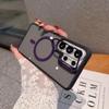 Dual-color Magnetic Lens Stand Protective Case for Samsung S26 Ultra & S25 – Drop-Proof, Skin-Feel Design