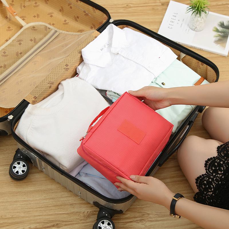Korean Style Waterproof Nylon Toiletry and Makeup Travel Bag