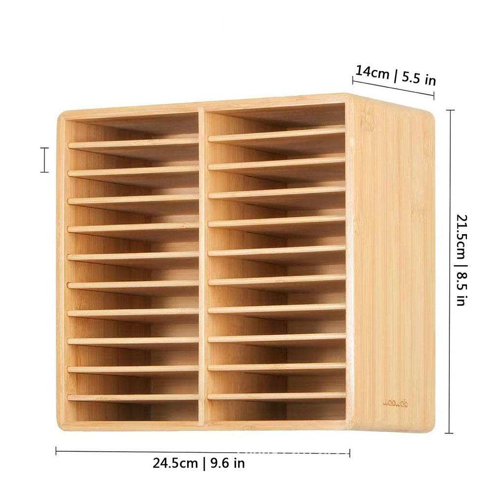 Bamboo Wood Organizer Multi-Layer Storage Rack Desktop Watercolor Pen Storage Box Office Pen Holder Painting Storage Supplies