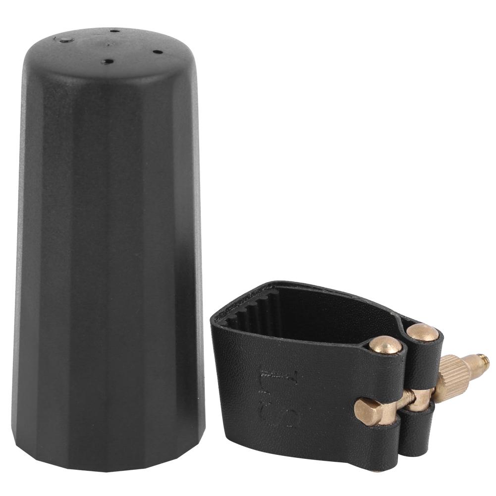 Ligatura pro altový saxofon, kryt, upevňovací prvky, PU kůže, plast, klip na náustek, příslušenství