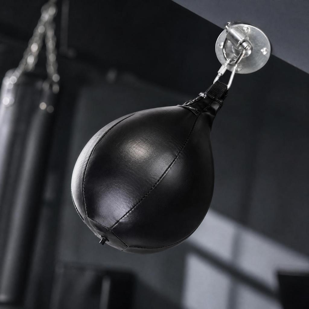 Speed Bag with Swivel and Mounting Plate Builds Muscle Strength for Garage