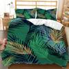 3D Summer Seaside Bedding Set Palm Leaf Plant Duvet Cover Pillowcase 2/3 AU/DE/US/UK/EU Full-size Home Decoration