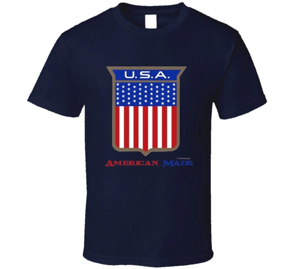 American Made Usa Flag Shield Patriotic Gift T Shirt 3XL