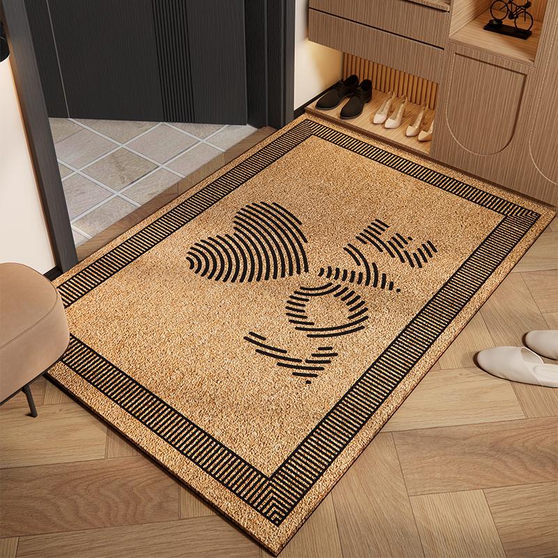 Door Floor Mat Silk Ring New Door Mat Door Non-Slip Foot Pad Dirt-Resistant Leave-In Door Entrance Carpet