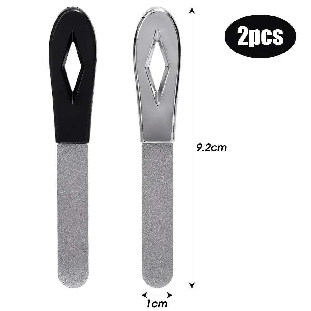 Professional Nail File Double Sided 2PCS Stainless Steel High Quality Pedicure Metal File Polish Remover Buffer Finger Toe Tools