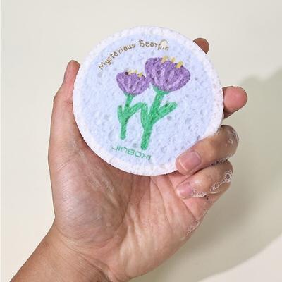 Super Absorbent 100% Natural Wood Pulp Sponges - Eco-Friendly Reusable Scrubbers for Sustainable Kitchen Cleaning