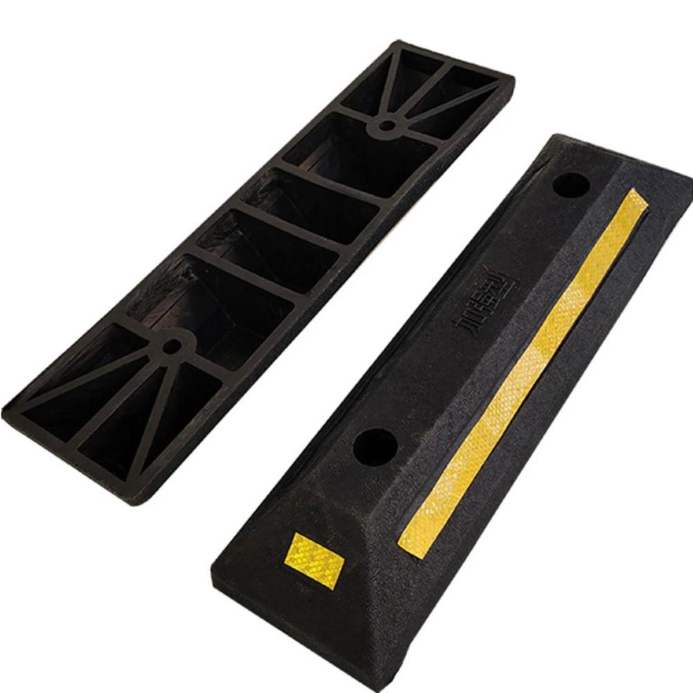 Rubber-Plastic Parking Stopper Rubber Auto Wheel Guide Block Aid Universal  Garage Car Lot
