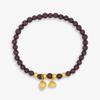 Festive Red Garnet Lotus Bracelet with Lotus Seed Pod Pendant