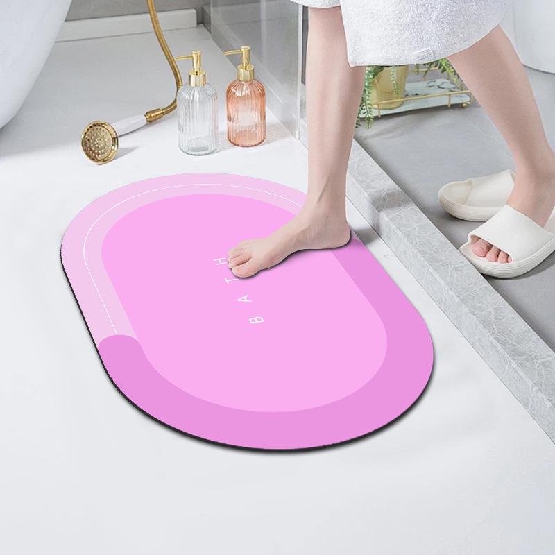 Non-Slip Diatomaceous Earth Bath Mat - Quick Dry, Dirt-Resistant, High Absorbency