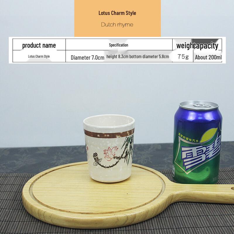 Lotus Charm Melamine Drinking Cup Set