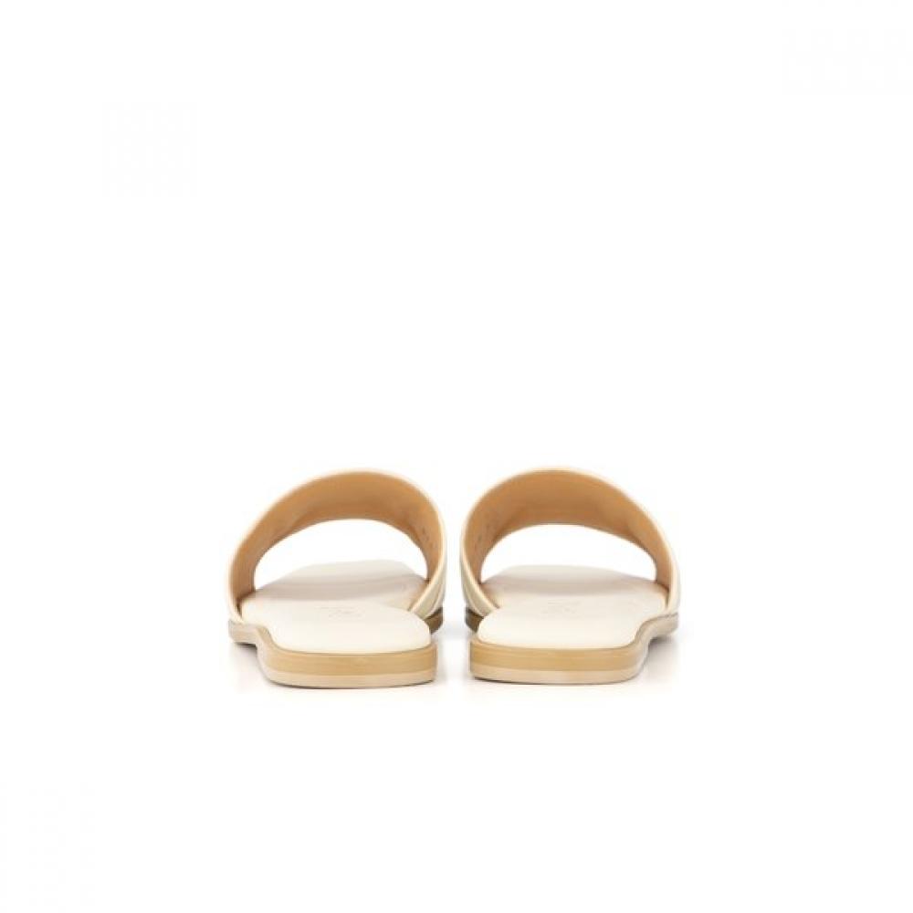 Daks Women S 2cm Dia Decoration Slip Mule Sandal Dld209 Ivory Gold