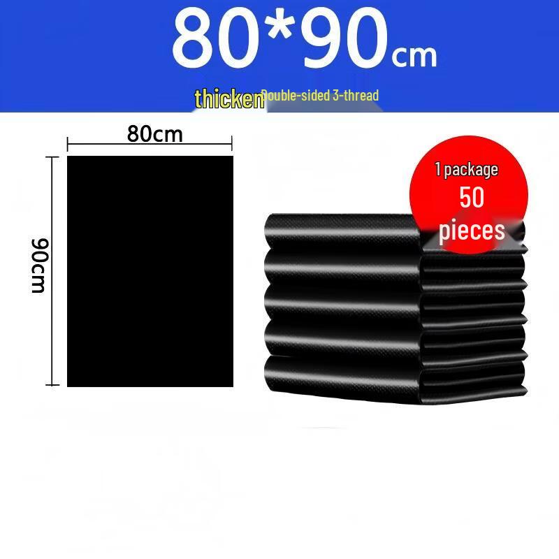 Heavy-Duty Black Garbage Bags
