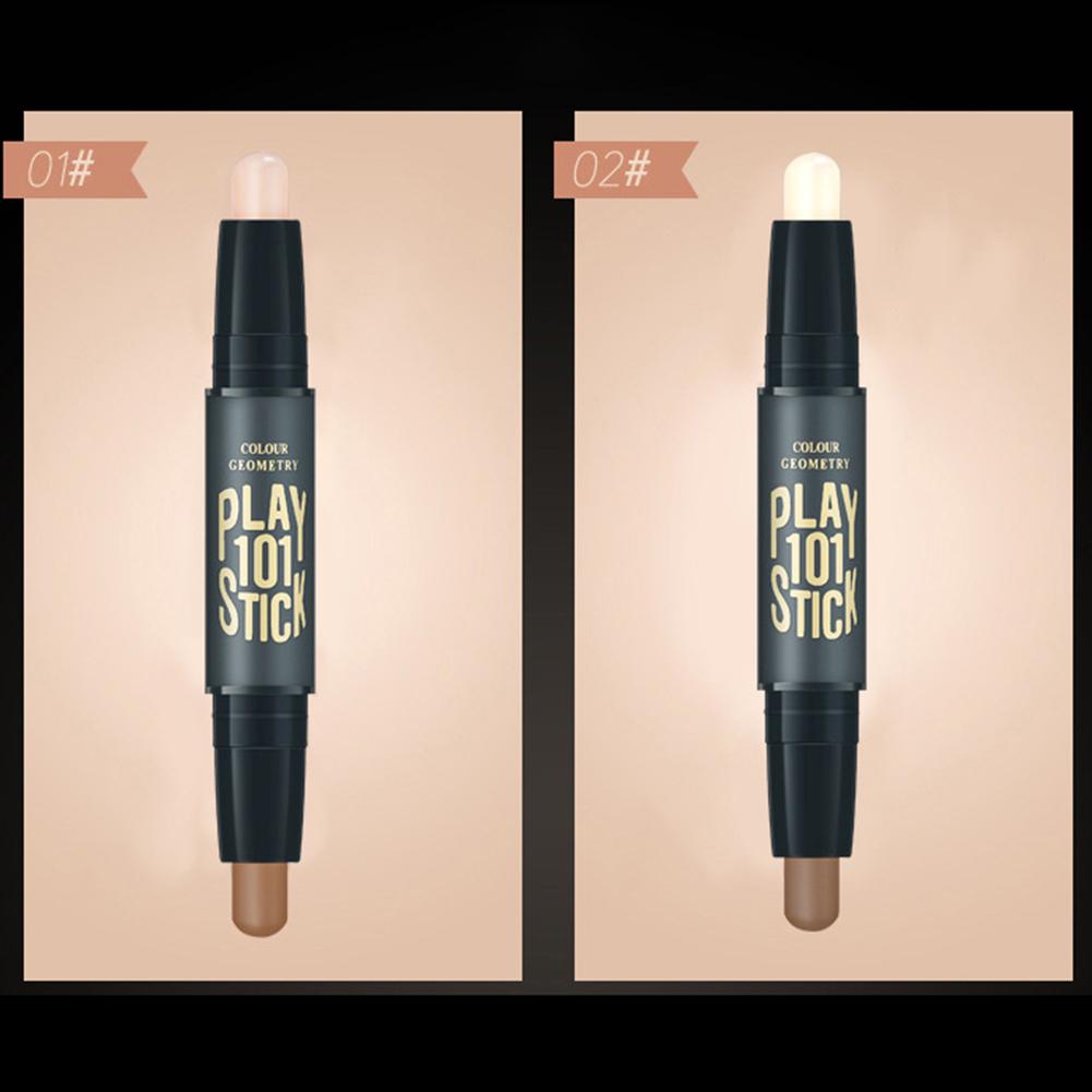 Gesichts-Make-up-Stick, doppelseitiger Kontur-Concealer, Augen-Gesichts-Highlighter-Stift
