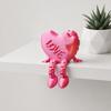 Heart Tabletop Decoration Love Figurine with Articulated Legs, 3D Printed Shape Statue, Legs for Home Office, Romantic Gift Valentine's Day