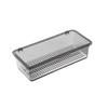 Rectangular Transparent Dustproof Makeup Brush Storage Box with Lid - Large Capacity for Brushes and Beauty Tools