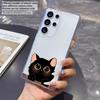 Cartoon Problem Cat Phone Case for Samsung Galaxy S25 Ultra S20 FE S21 S22+ S23 Plus S24 S26 Edge Cases Transparent Soft Covers