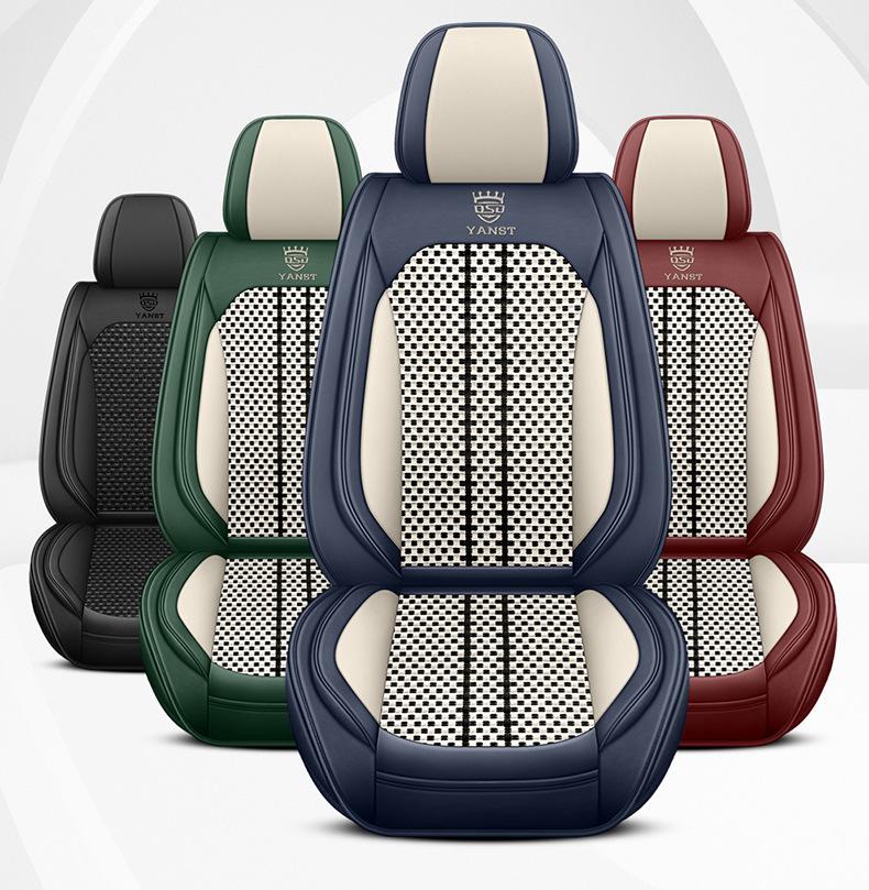 Four-Season Silk Ice Car Seat Cover: Luxurious Universal Fit for Five-Seat Cars