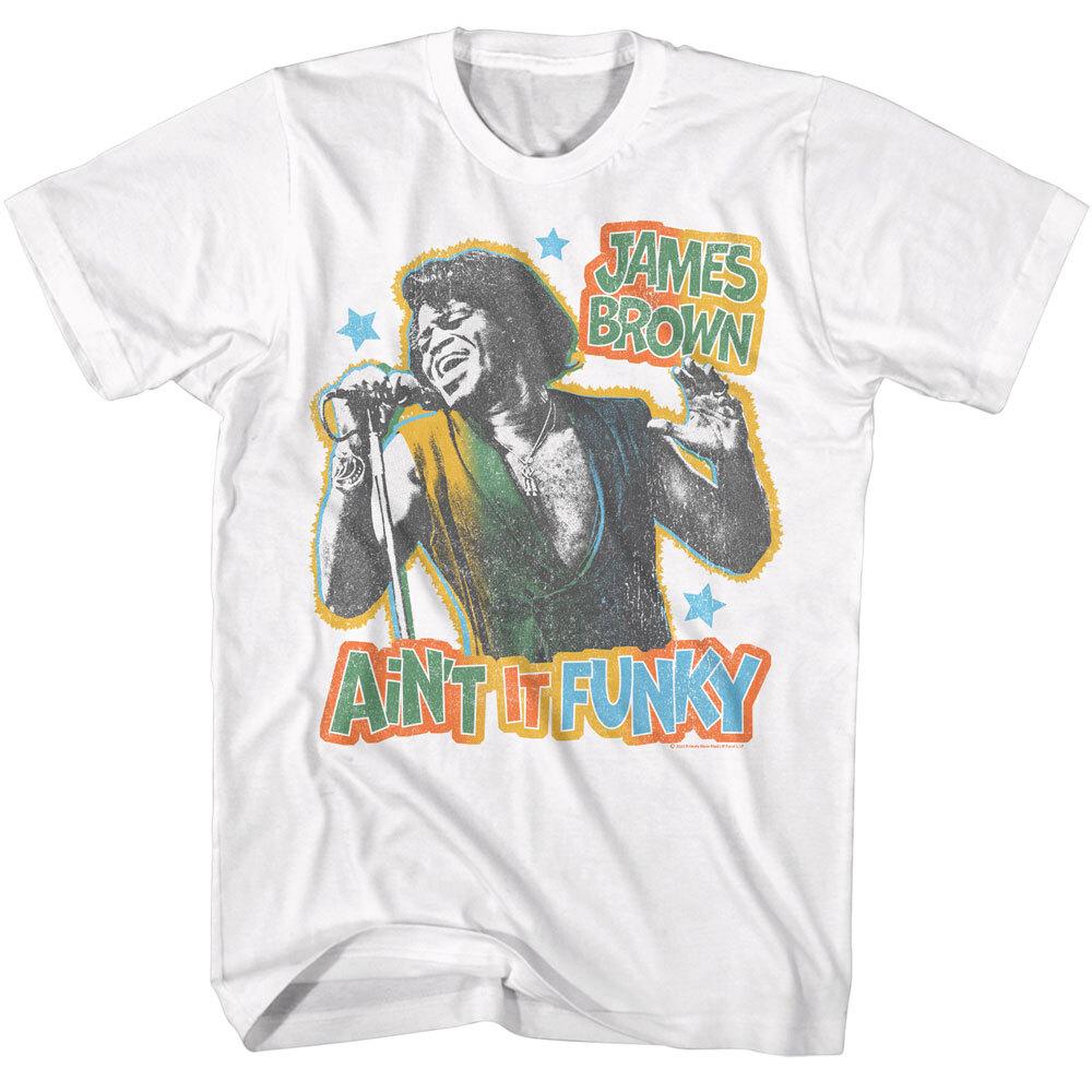 James Brown Blue Stars Outlined Ain t In FUNKY Men T Shirt Funk R B Music L