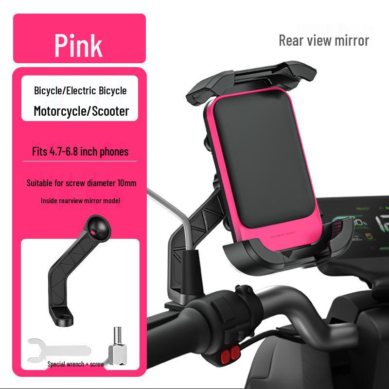 Electric Vehicle & Motorcycle Phone Holder with Battery for Navigation