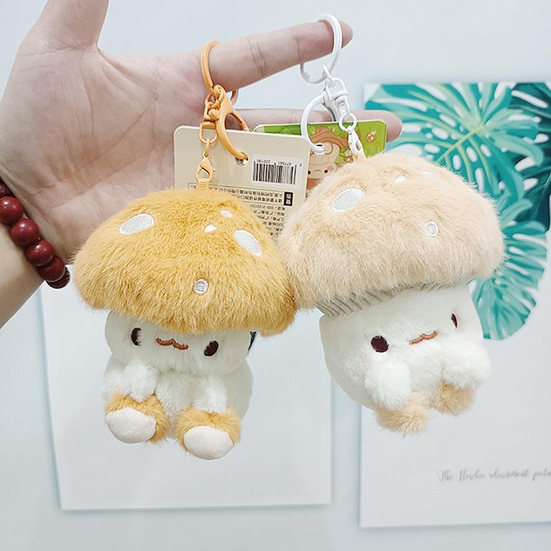 10Cm Cute Mushroom Doll, Plush Key Chain, Bag, Pen Case, Car Key Decoration. Creative Cute Plush Pendant, Birthday Gift