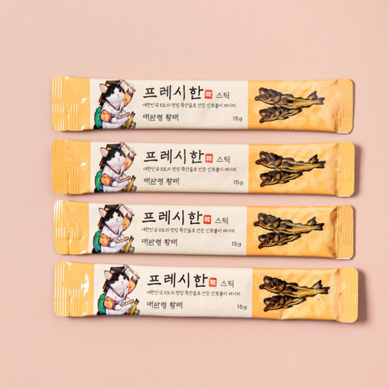 [Pet] Whistle Fresh Sticks 4Pcs Daegwallyeong Dried Pollack