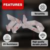 Amazing Drapery Hardware 1-3/4th Clear Hidden Valance Clips - Durable Plastic Brackets for Blinds and Window Shades, 16-Pack