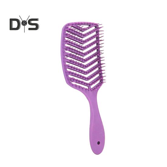 

Щітка для волосся з вентиляцією Портативна антистатична тонка густа кучерява щітка для вологого сухого волосся Жінки Дівчата Масаж шкіри голови Гребінець для укладання волосся Розплутування темно-фіолетовий колір