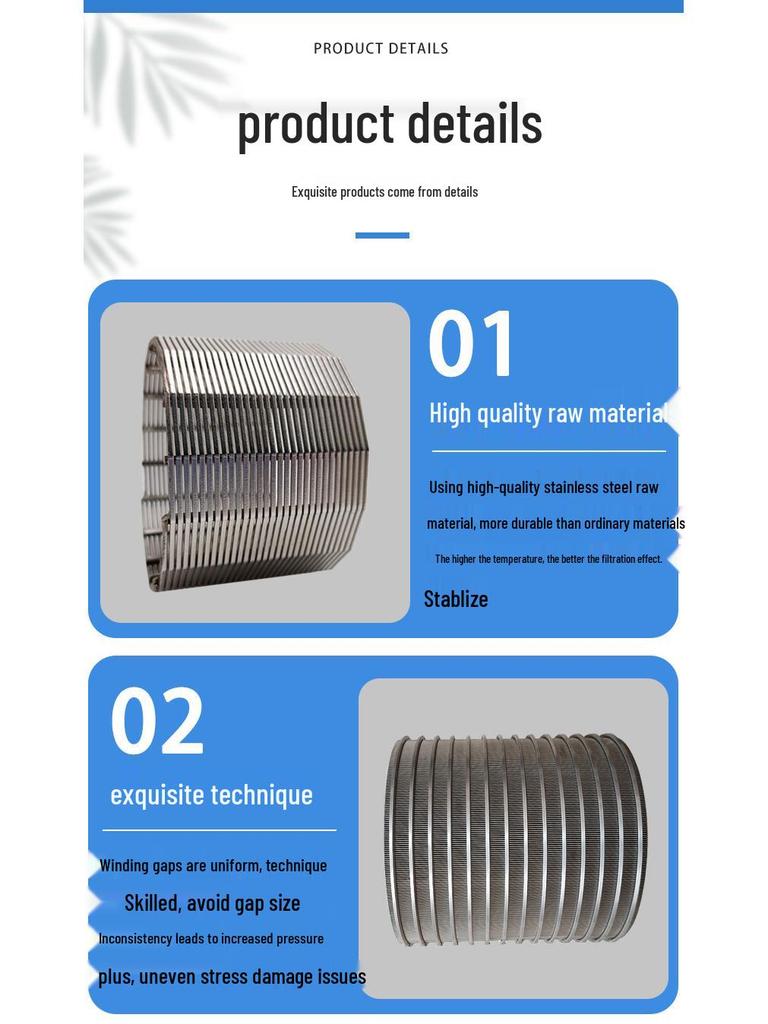 Stainless Steel Wire-Wound Diatomaceous Earth Filter Candle for Water Treatment