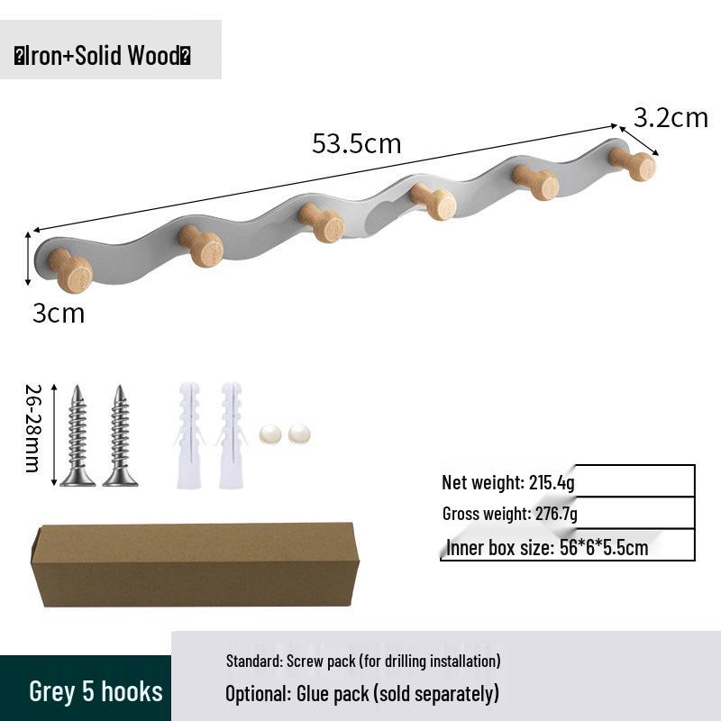 Space Aluminum No-Drill Clothes Hook for Bedroom/Bathroom Doors