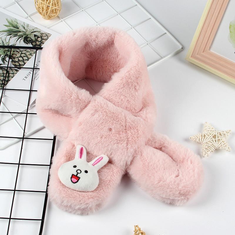 Jesień Zima 2025 Szalik Dziecięcy Pluszowy Gruby Szalik na Szyję dla Niemowląt Kreskówkowy Styl Koreański Ciepły Szalik