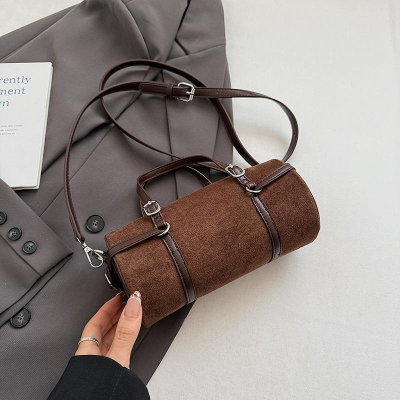 Mode handgedragen bowlingtas dames herfst nieuw eenvoudig niche trend forens schouder messenger dames tas