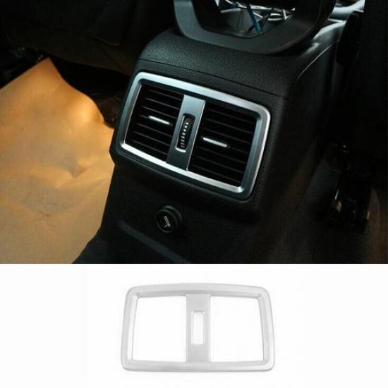 Matte Silver Frame Cover For BMW X1 F48 Car Rear Seat Air Outlet Vent 2016-
