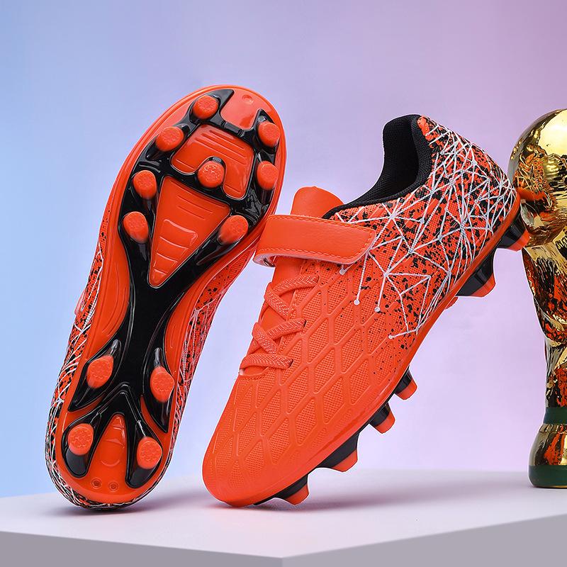 Kids' Studded Soccer Shoes for Boys and Girls, Youth Outdoor Lawn Football Shoes